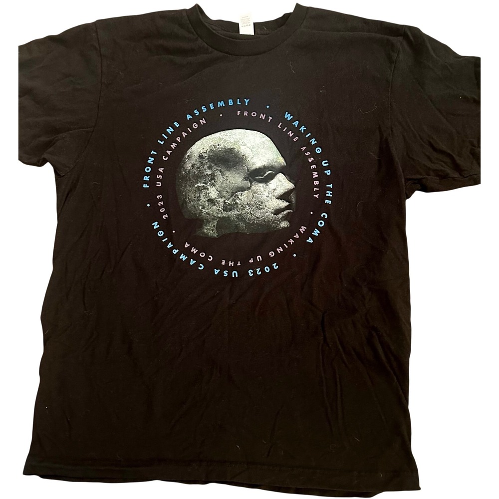 Front Line Assembly 2023 USA Campaign Tour Shirt Black Large Waking Up the Coma